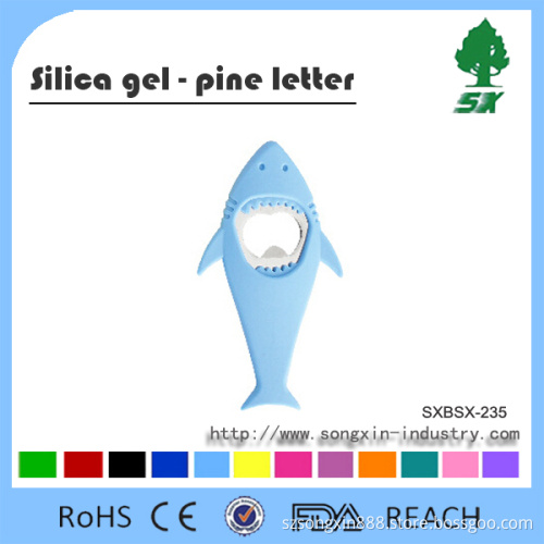 Silicone Shark Shape Beer Bottle Opener With Megnet